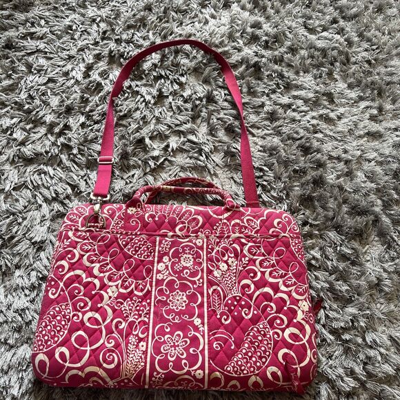 Vera Bradley Twirly Birds Pink Hardshell Laptop Case - Picture 8 of 16